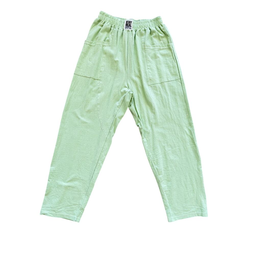 Stay Real Design By Barred 1980 Pants Light Weight Size 2 Green Stretch Vintage